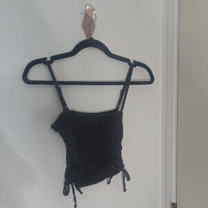Hollister Elegant Black Shimmer Stretchy Women's Tank Top (EUC)(XS)🖤